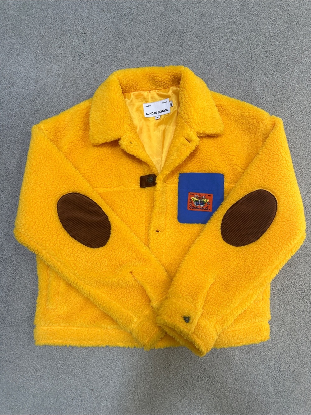 SUNDAE SCHOOL Tiger Butterfly Fleece Jacket